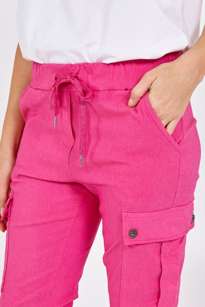 Hot Pink Cargo Magic Trousers